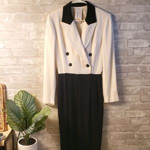Vintage Liz Claiborne Tux Style Jumpsuit